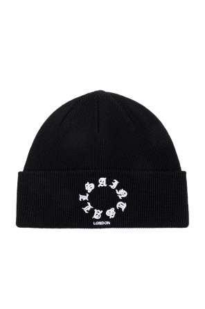 帽子 GuruGuru Heart Beanie black&beige GuruGuru Heart Beanie black&beige